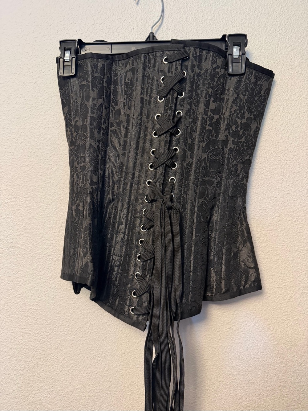 Corset Story Black Brocade Strapless Overbust Corset - Picture 3 of 5